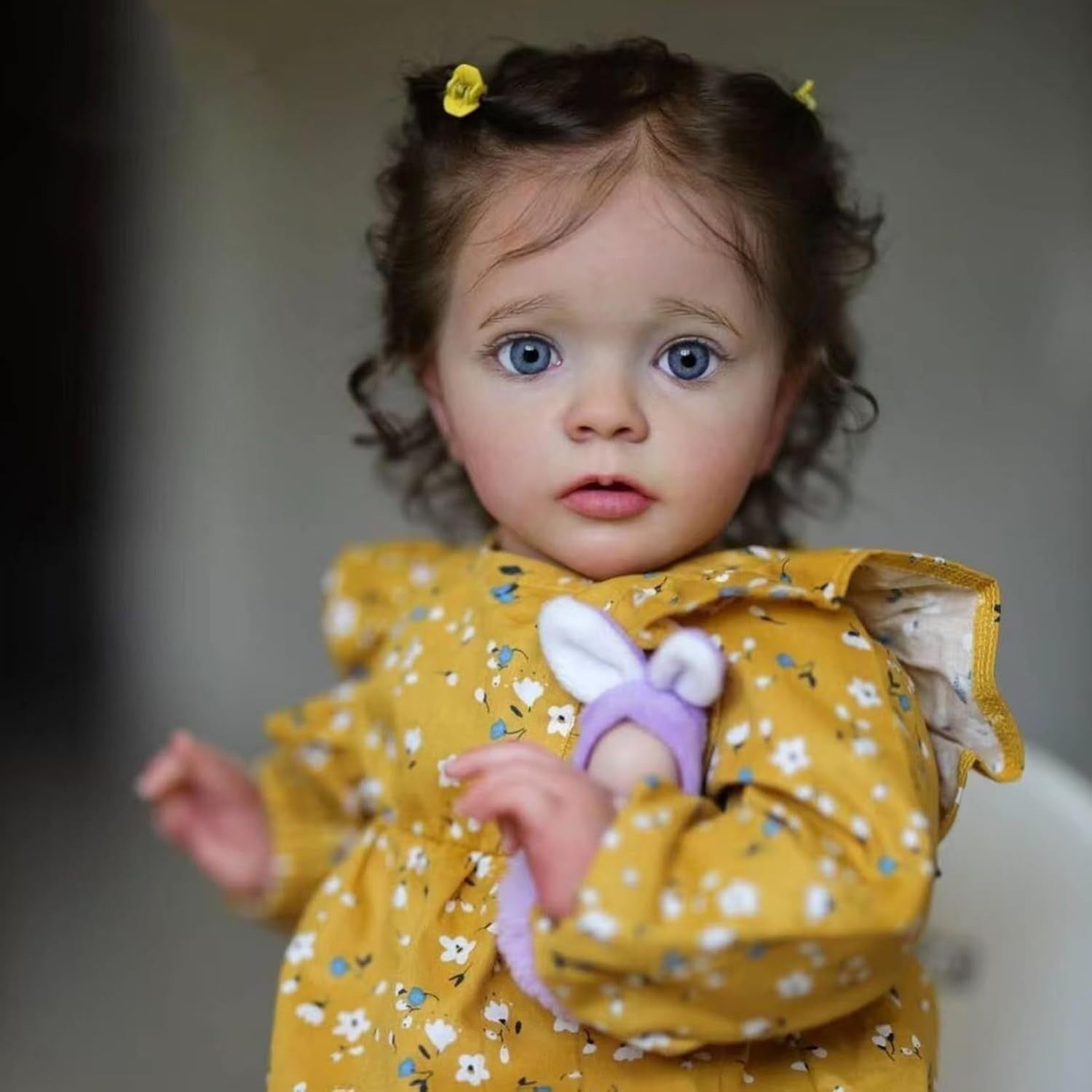 22in Reborn Baby Doll Girl Soft Vinyl Rooted Hair Newborn Toy