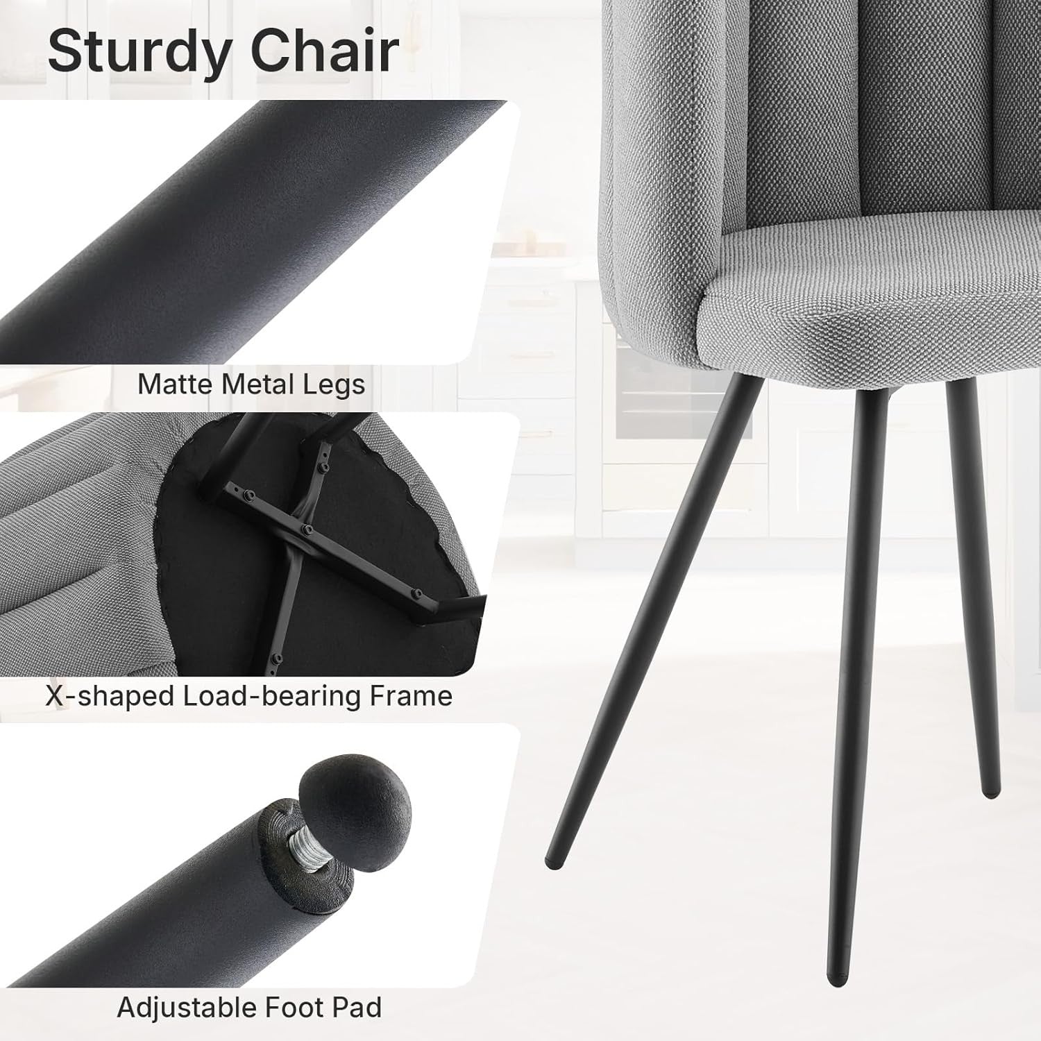 Grey Velvet Tub Chair Upholstered Accent Armchair with Metal