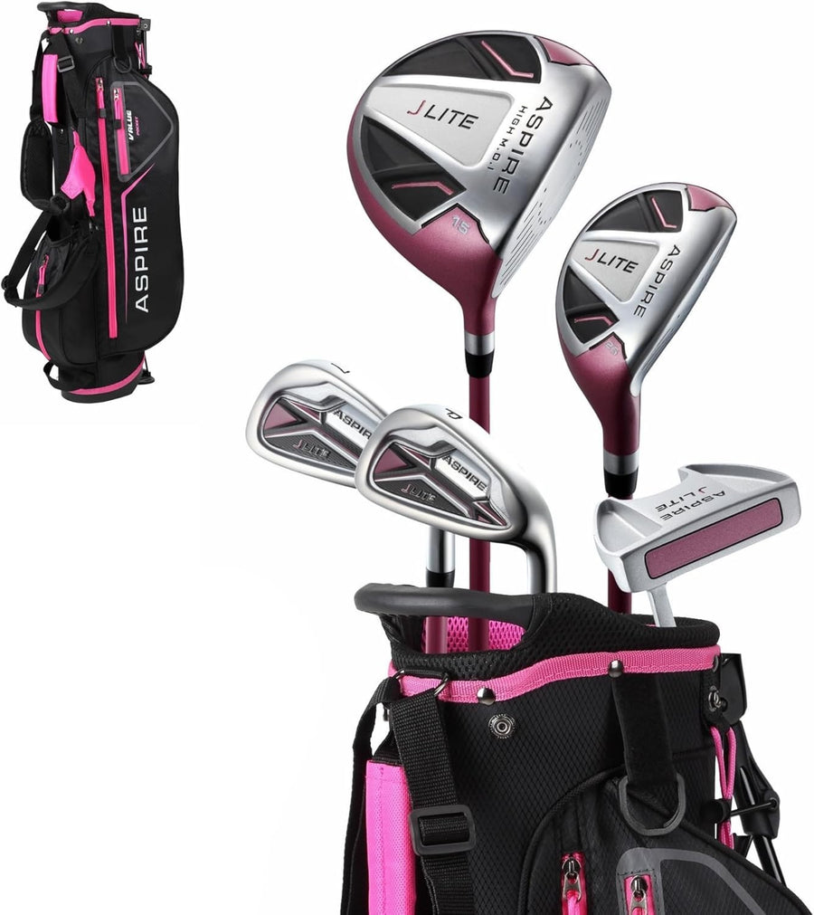 Junior Golf Club Set Ages 9–12 Right Hand Lightweight Graphite Bag