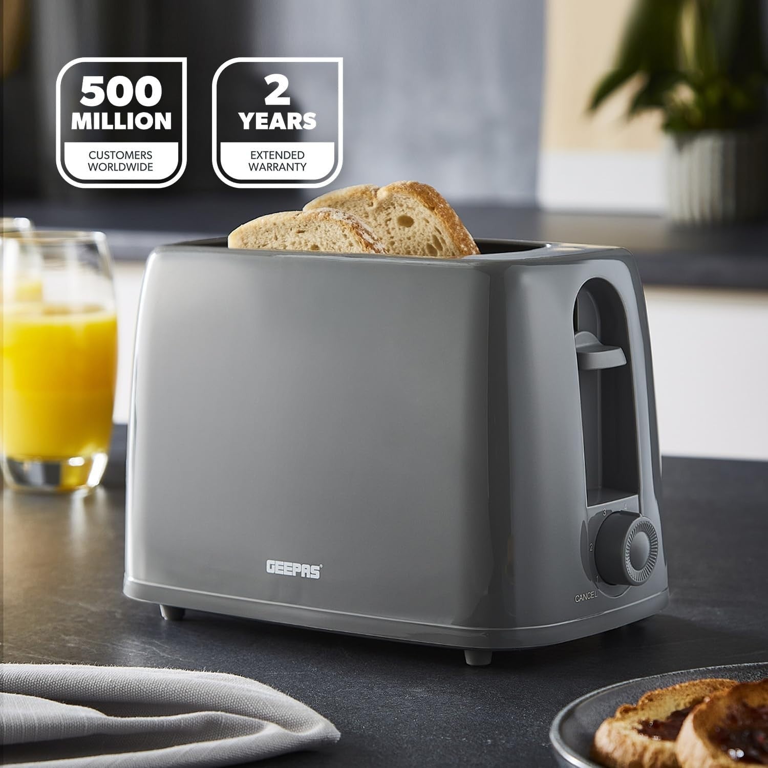 Filter Coffee Maker & 2-Slice Toaster Set | Large 1.5L Brewer | 650W Toaster