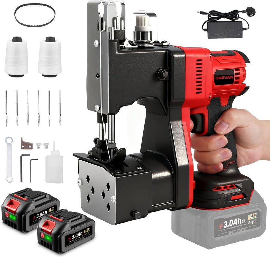 Portable Bag Closer Sewing Machine Cordless Sack Stitcher 0.2–6mm