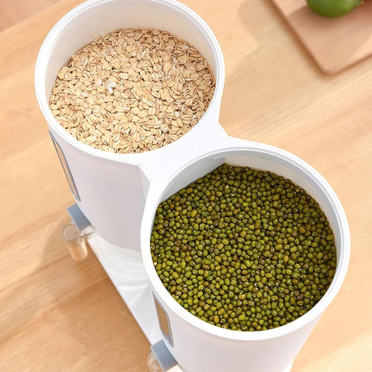 5kg Double Bucket Rice Dispenser Sealed Dry Food Storage Box