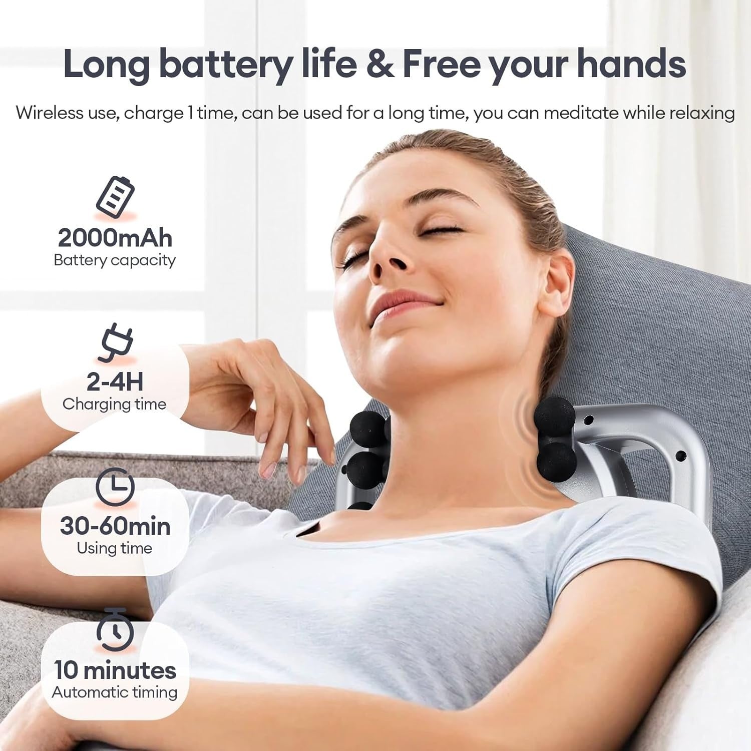 30 Head Deep Tissue Massage Gun Red Light Therapy Full Body Muscle Relief