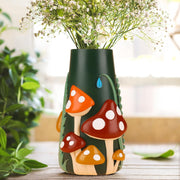 Colourful Mushroom Vase Funky Resin Flower Pot Table Living Room Decor