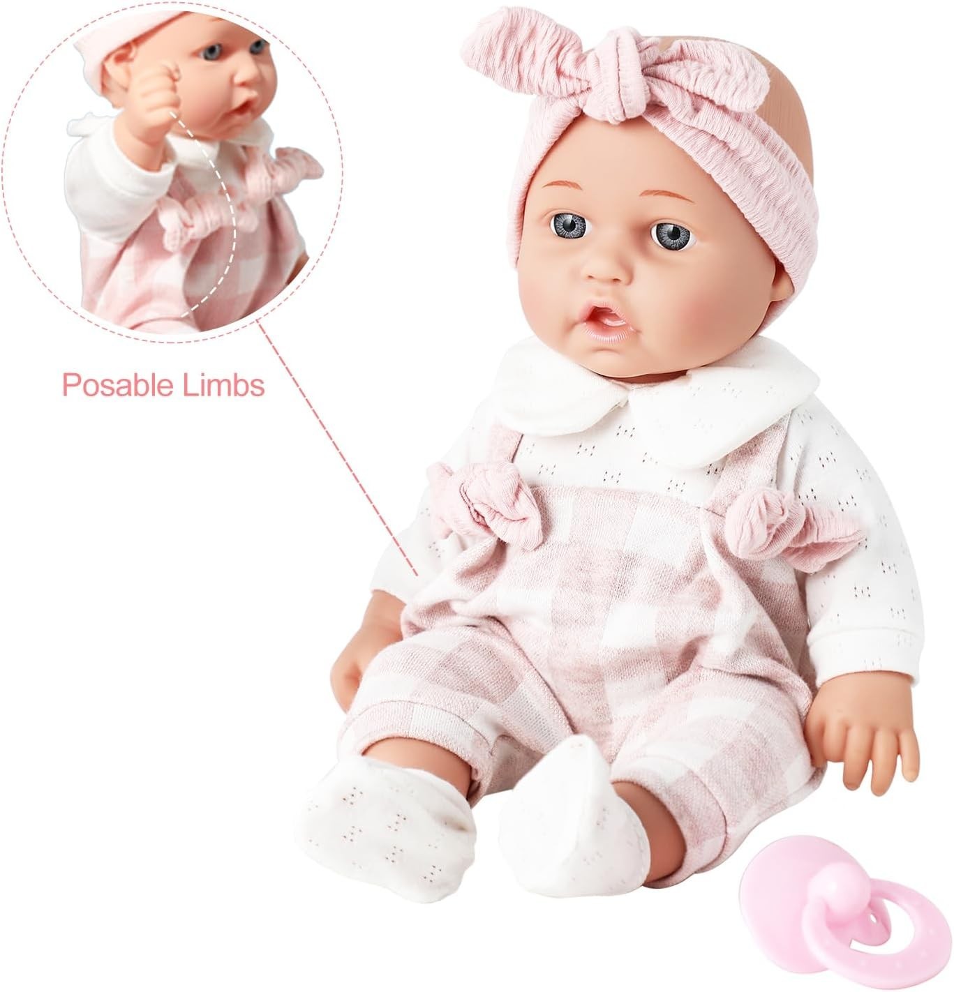 Baby Doll Gift Set 12 Inch w Blanket Bottle Pacifier Kids Toy