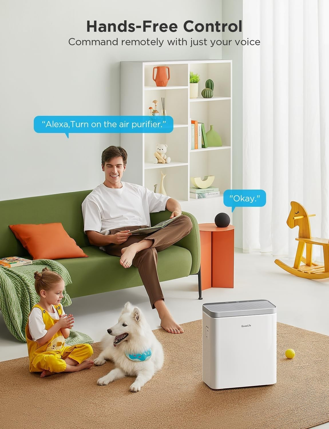 Smart HEPA Air Purifier Large Room 97m² PM2.5 Auto Alexa Quiet