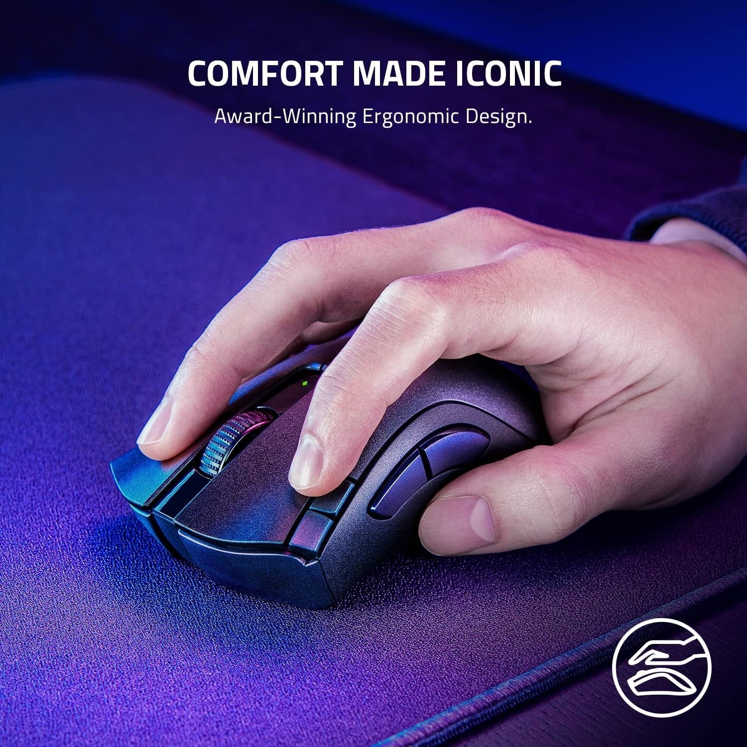 Wireless Gaming Mouse 14K DPI HyperSpeed Ergonomic 7 Button Long Battery