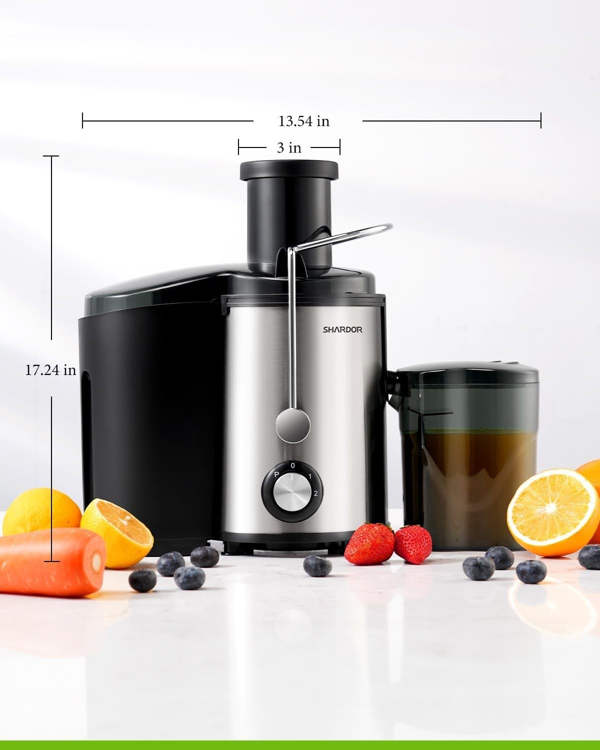 800W Centrifugal Juicer 3 Speed Control Wide Chute High Juice Yield