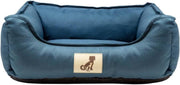 Large Waterproof Dog Bed 90x70cm Washable Basket Blue