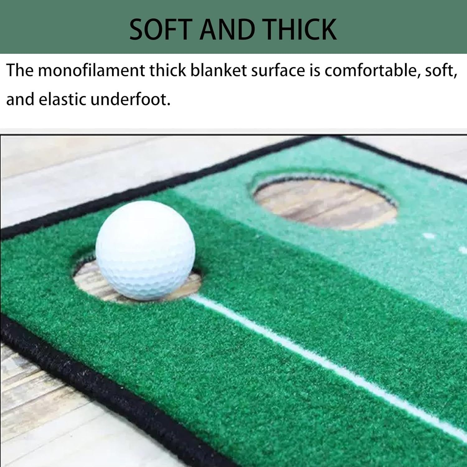 Golf Putting Practice Mat Indoor Outdoor Long Training Green Distance Control