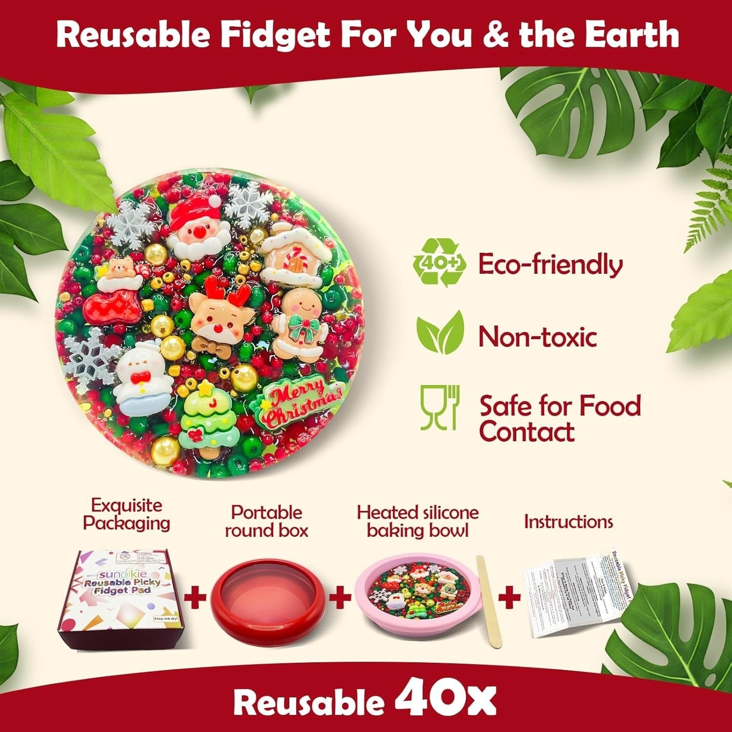 Reusable Picky Fidget Pad Skin Picking Anxiety Relief Sensory Toy