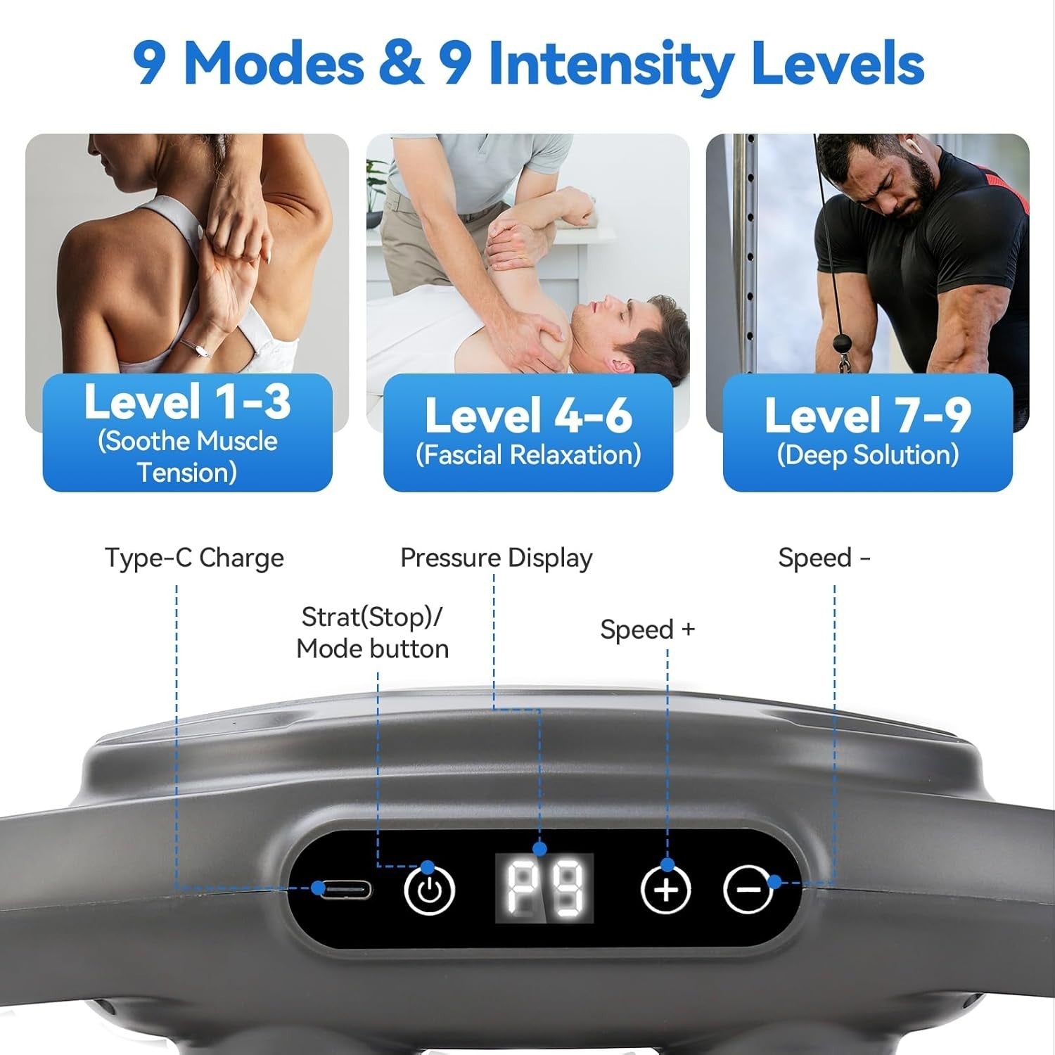 42 Head Deep Tissue Massage Gun 50KG Muscle Relief Electric Body Massager