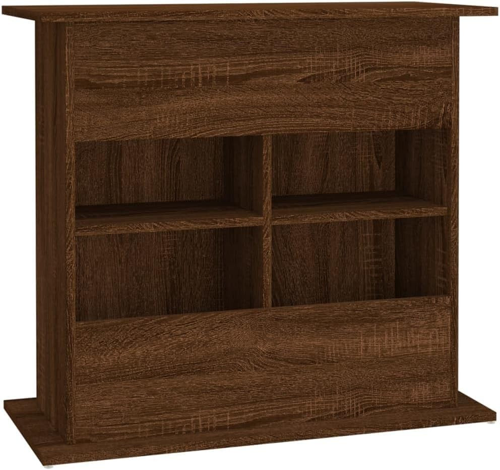 Fish Tank Aquarium Stand Brown Oak Storage Cabinet 81x36x73 cm Durable