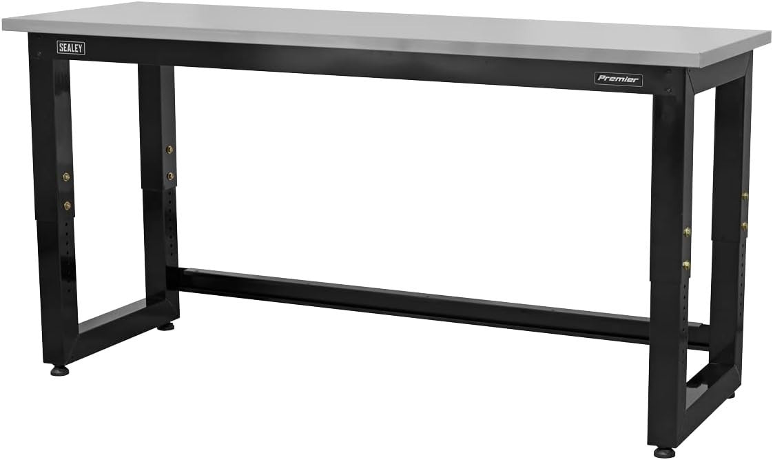 Heavy Duty 1830mm Adjustable Workbench 1000kg Stainless Steel Top