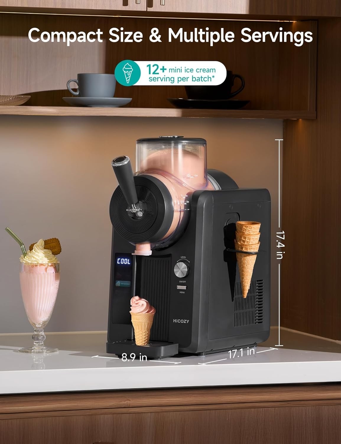 Professional Slush Machine 1.2L Ice Cream Maker Frozen Drinks 5 Modes