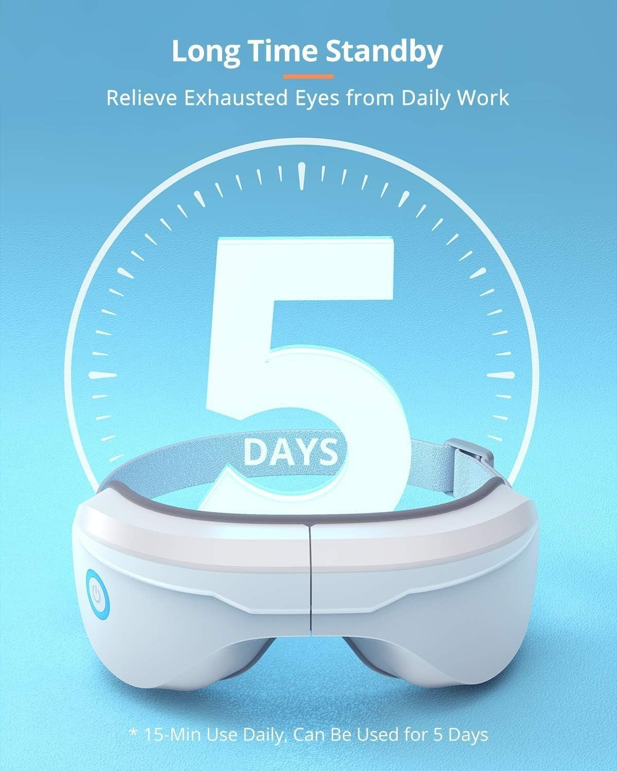 Heated Eye Massager Compression Vibration Bluetooth Sleep Aid