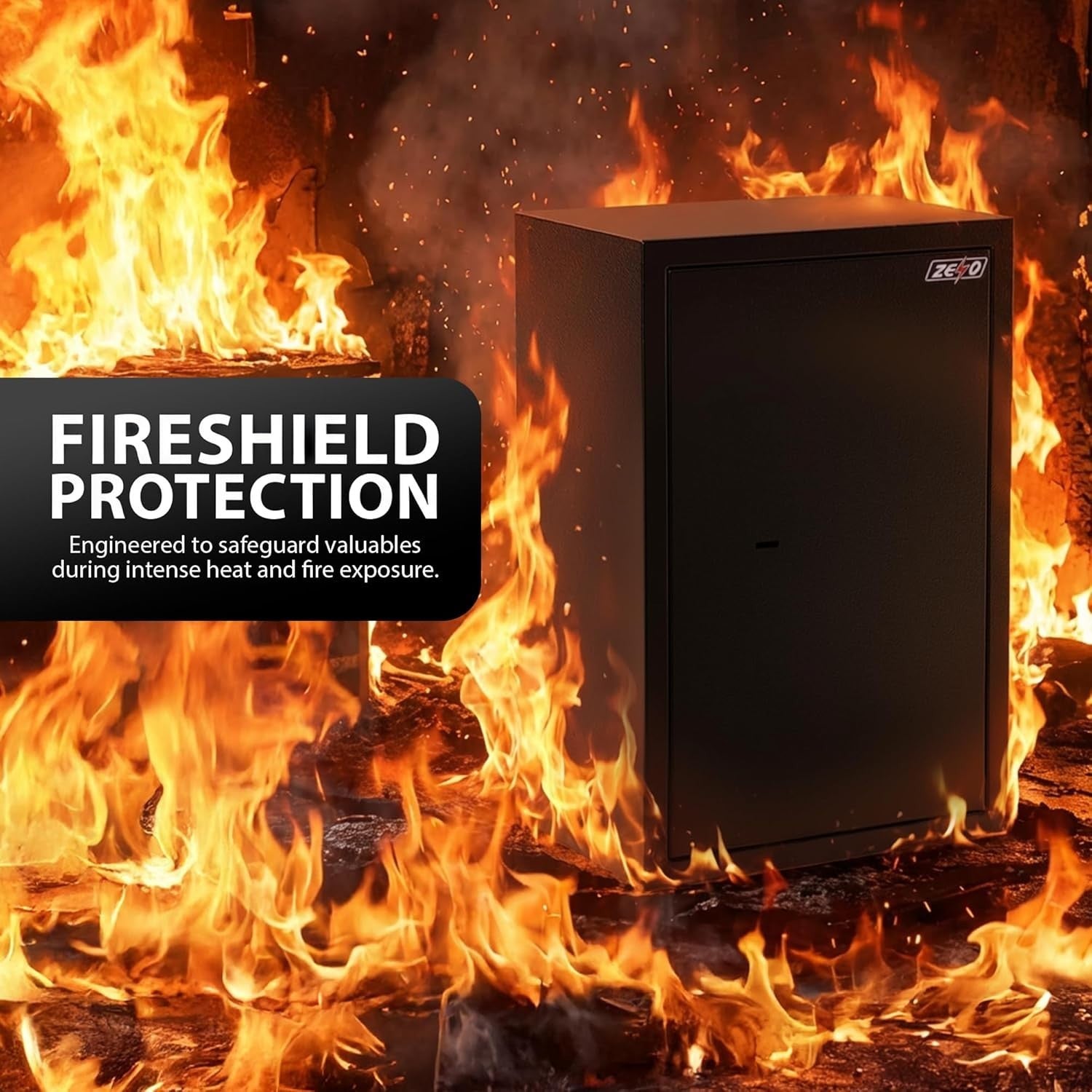 45L Fireproof Safe Box Large Security Cabinet Key Lock Cash Storage