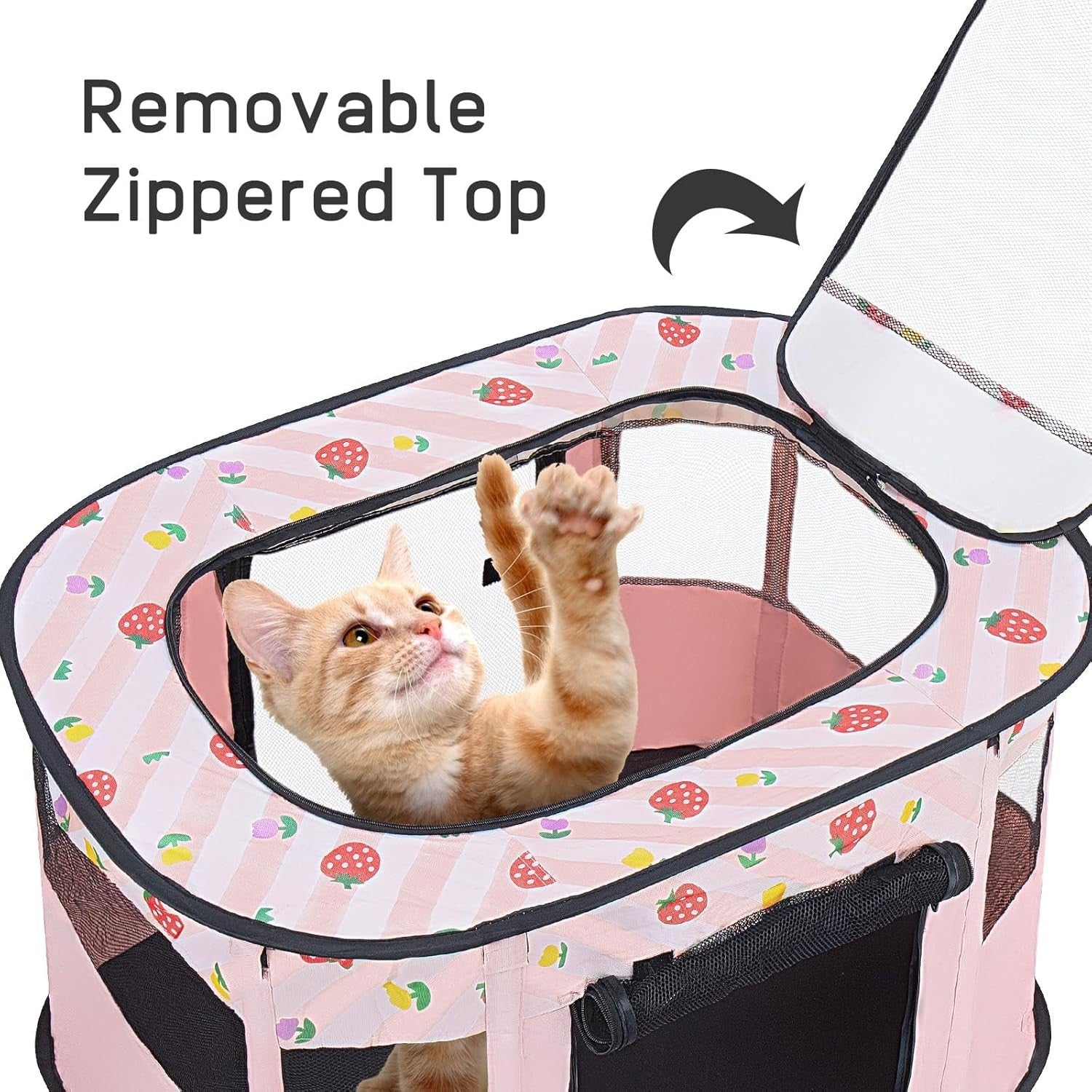 Large Foldable Pet Playpen Portable Dog Cat Crate, Indoor Outdoor Puppy Tent