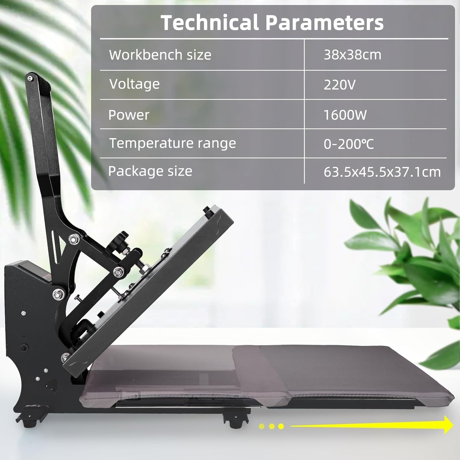 15x15 Heat Press Machine Pull Digital 1600W T-Shirt Vinyl Transfer