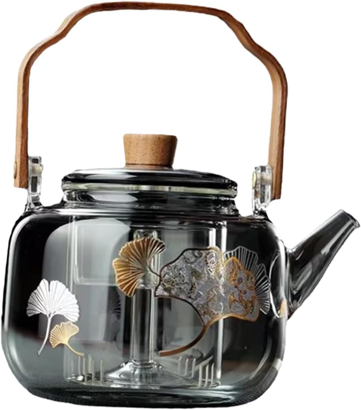 Borosilicate Glass Teapot with Removable Infuser Stovetop Tea Kettle