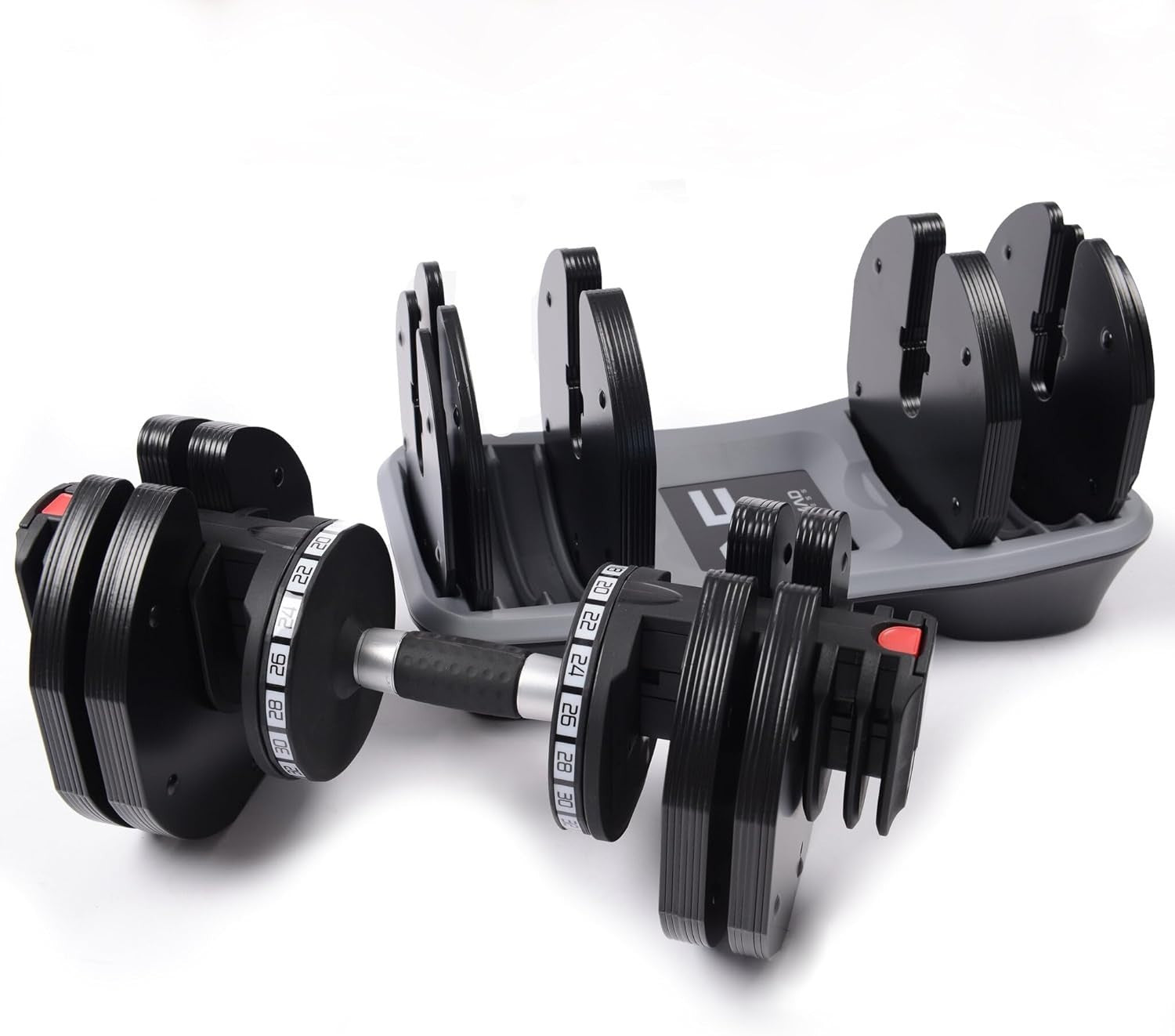 Adjustable Dumbbells Pair 2–36kg 18-in-1 Heavy Weights Home Gym Set