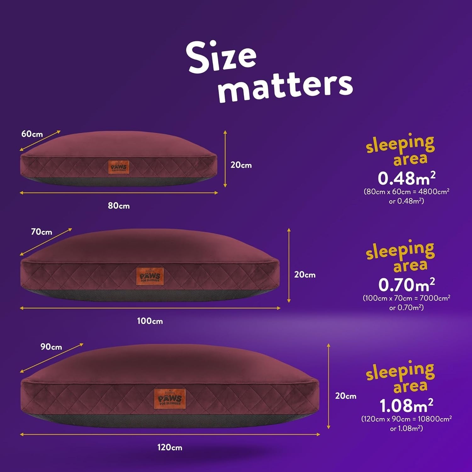 XL Luxury Orthopedic Dog Bed 120x90cm Washable Non Slip
