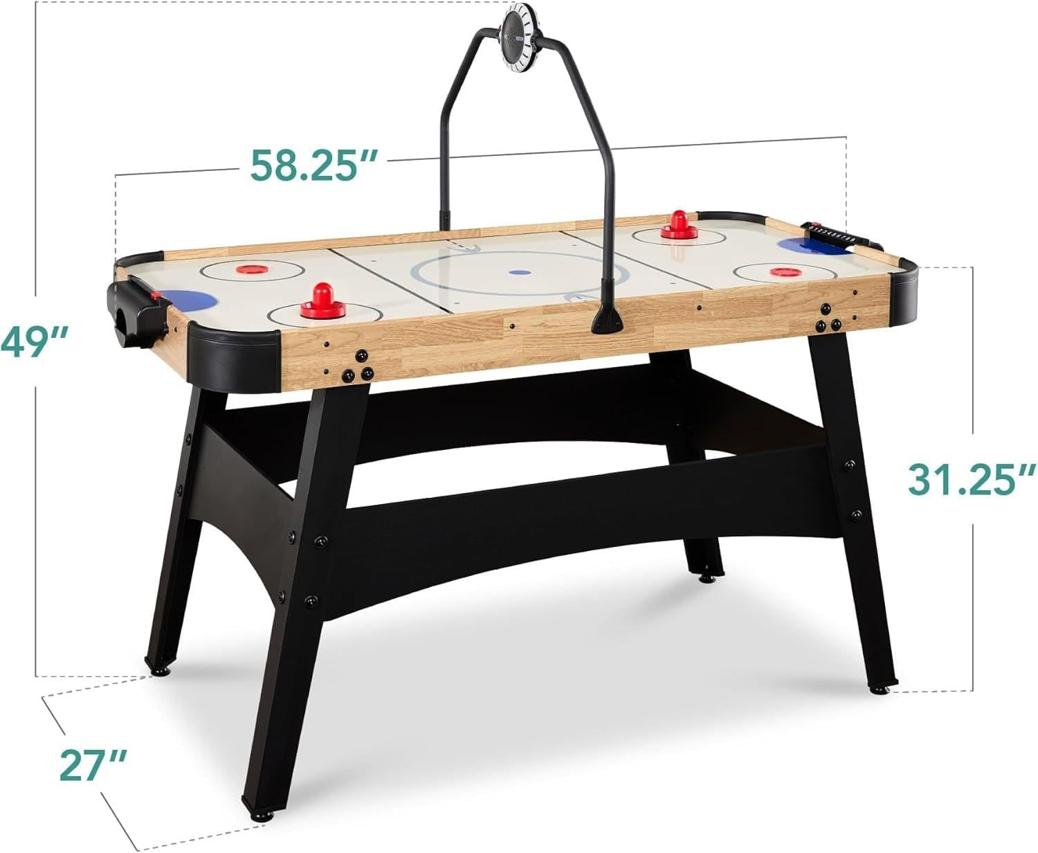 54 Inch LED Air Hockey Table Electronic Scoreboard 12V Motor Arcade