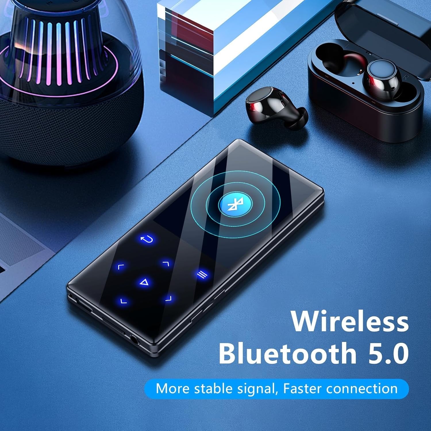 128GB Bluetooth MP3 Player HiFi FM Radio Speaker Touch Screen