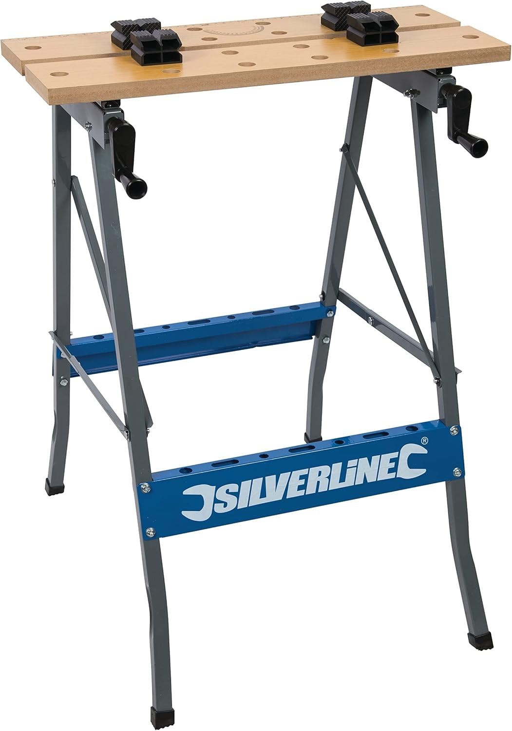 Portable Folding Workbench Steel 100kg Clamp Table Lightweight Compact DIY