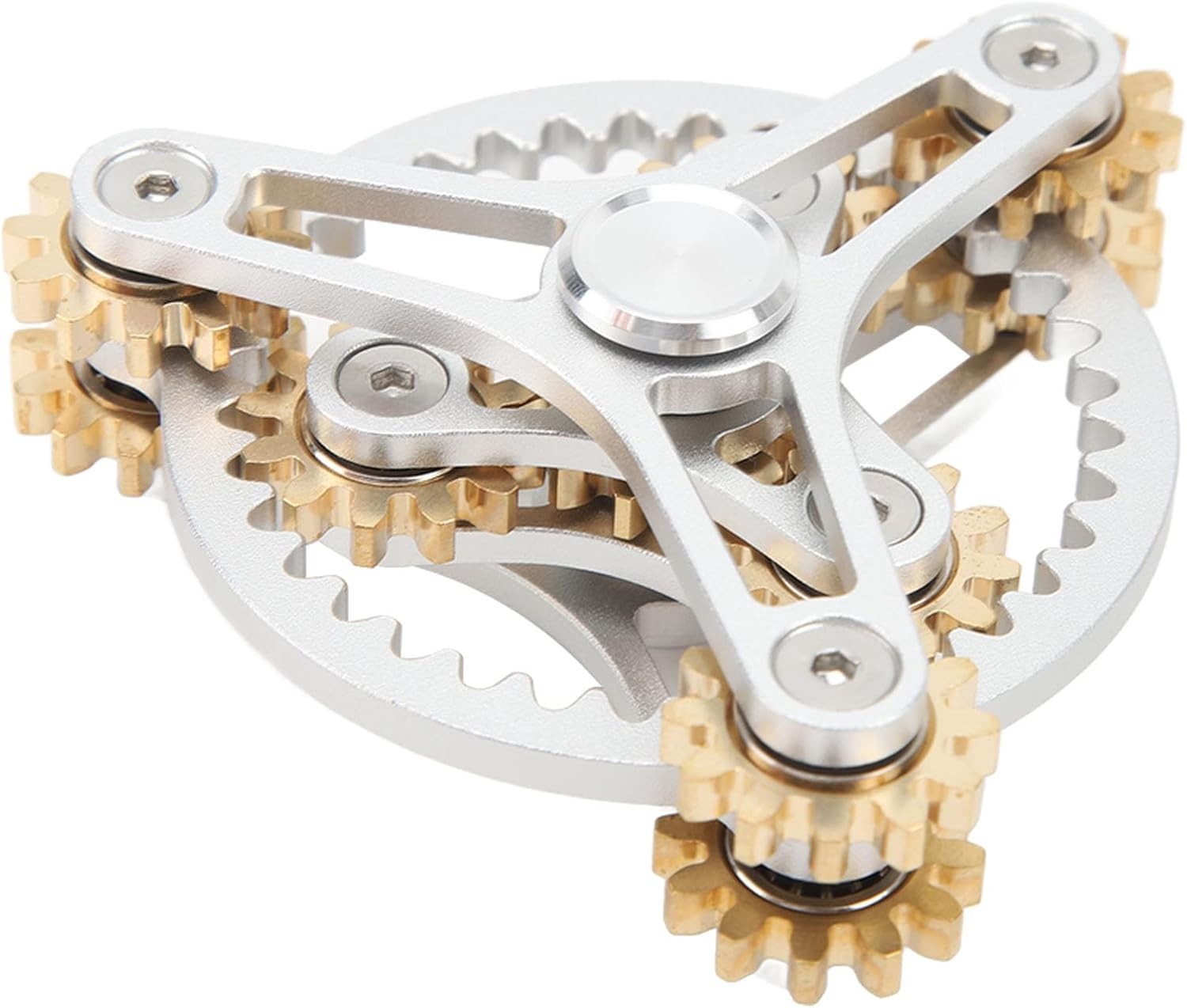 4 Gear Metal Fidget Slider Quiet Stress Relief ADHD Desk Pocket Toy