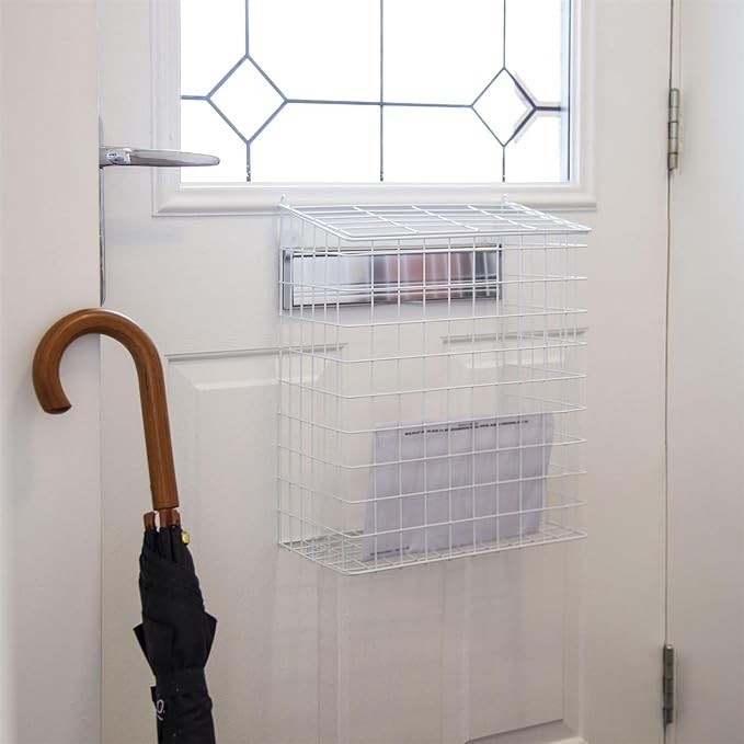 Letterbox Cage Indoor Mail Catcher Pet Safe Basket No Screws Required