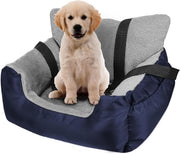 Plush Dog Car Booster Seat Pet Travel Bed Safety Leash Waterproof 16kg