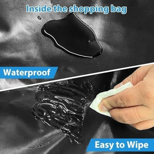 6-Wheel Folding Shopping Cart Trolley 45L Aluminium Insulated Bag Blue