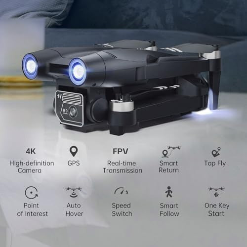 GPS Drone with 4K UHD Camera, 90 Min Flight & Follow Me Mode