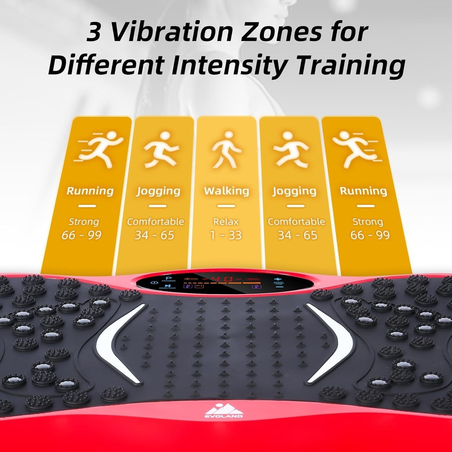 Whole Body Vibration Fitness Platform Bluetooth 5 Modes Home Gym