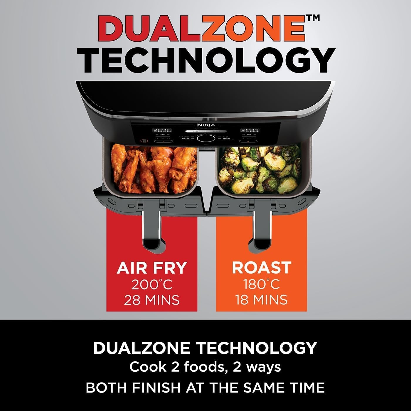 Dual Zone Digital Air Fryer 7.6L | 6-in-1 | No-Oil Cooking | Large Capacity