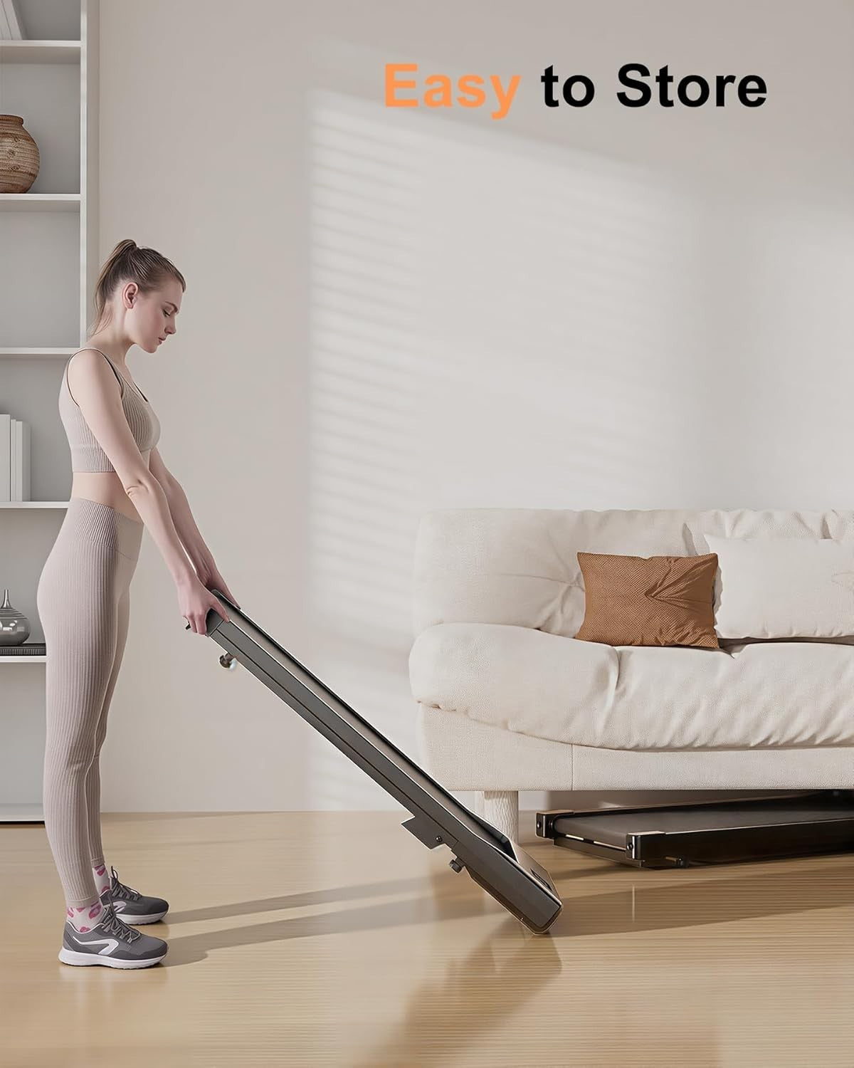 Under Desk Walking Pad Treadmill 6% Incline 2.5HP Home Office