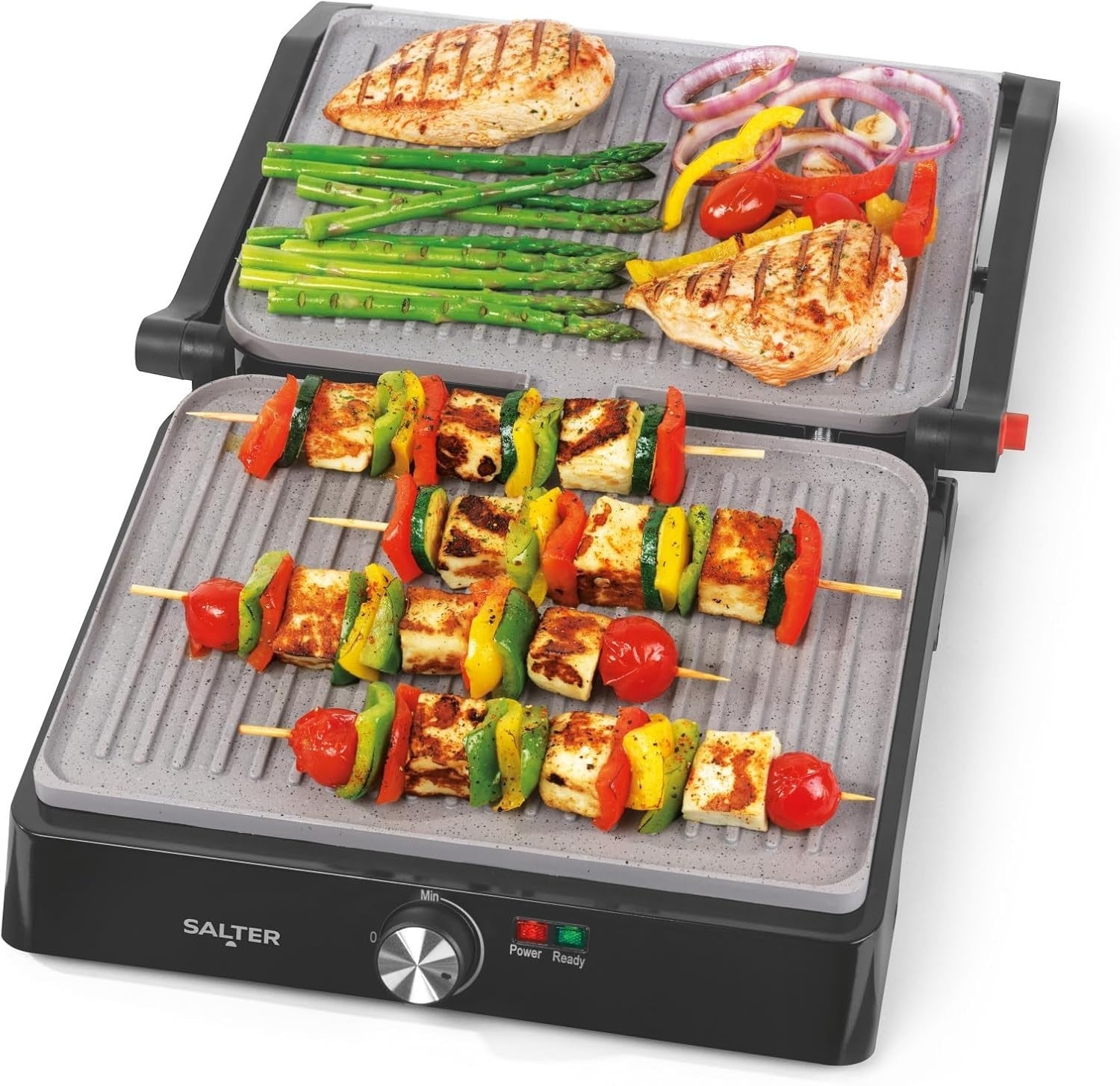 Marblestone Health Grill Panini Maker 2200W Non-Stick Plates 29x23cm