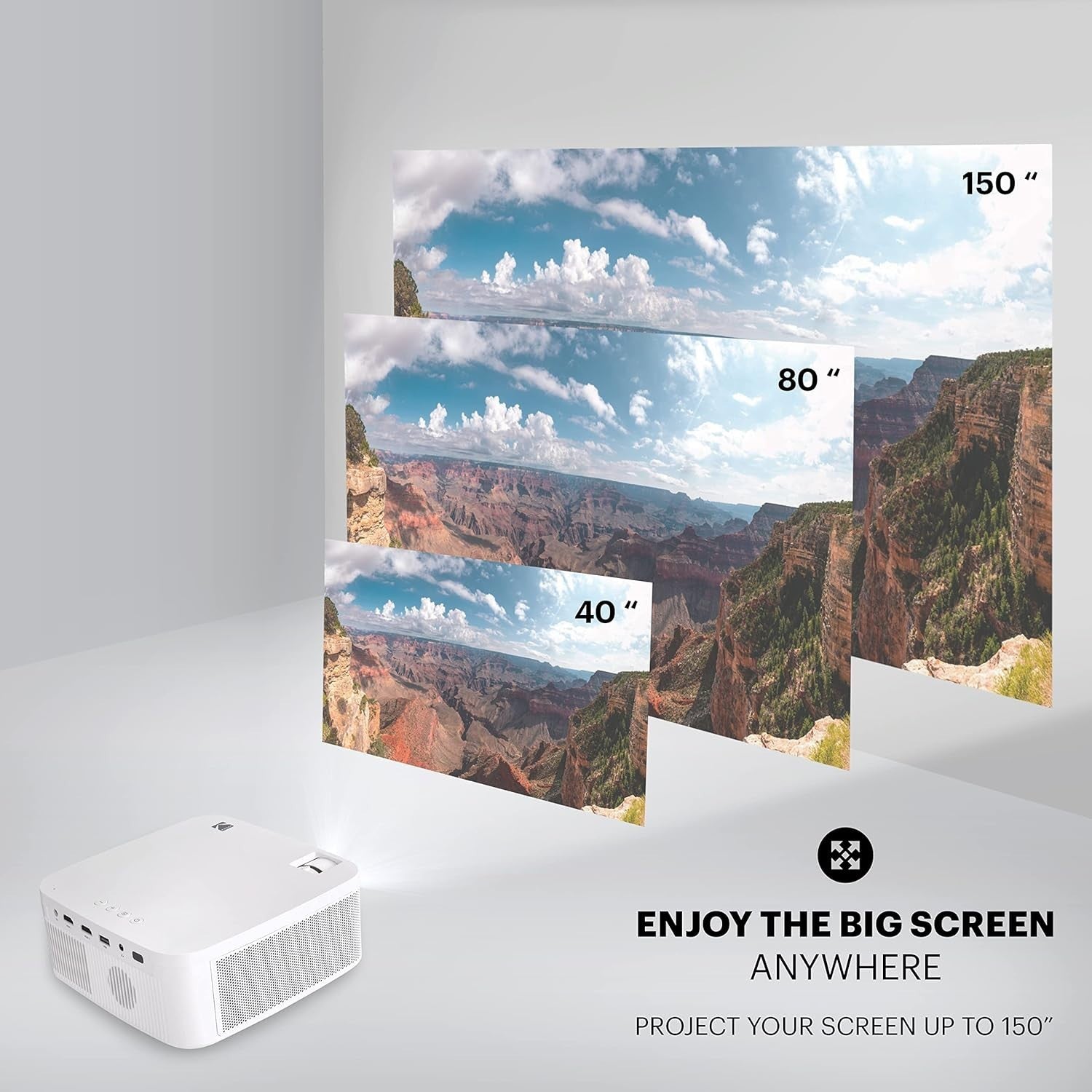1080P Mini Projector Kit 100" Screen Tripod HDMI Portable Home Theater