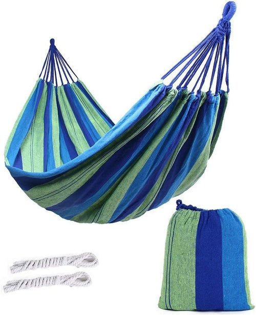 Outdoor Brazilian Cotton Hammock Double 450lbs Capacity | Travel & Camping