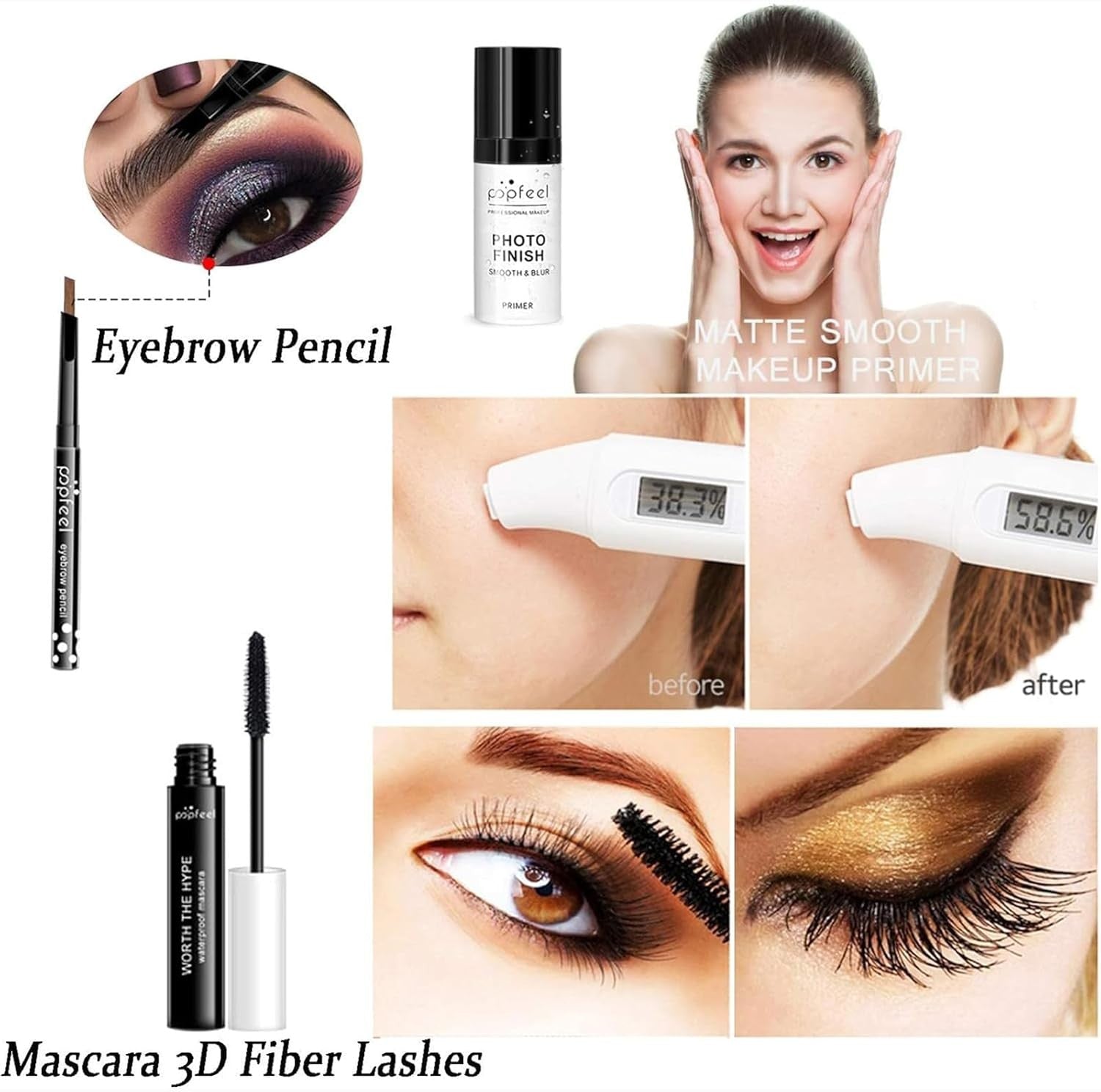 All In One Makeup Kit 27PCS Full Face Set Eyeshadow Lipstick Case