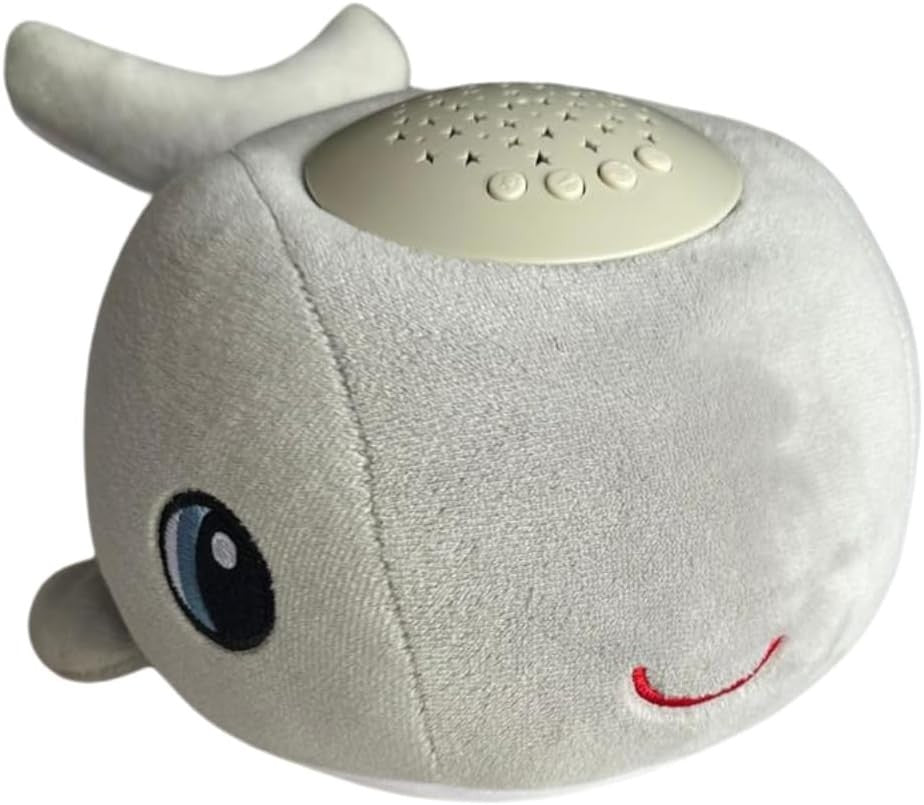 Plush Whale Baby Sleep Soother with 12 Lullabies & White Noise Toy