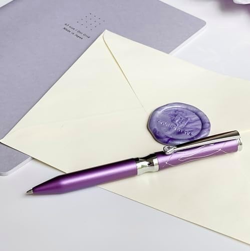 Purple Crystal Executive Ballpoint Pen Gift Box Set