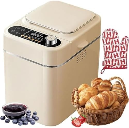 Automatic Bread Maker with 26 Preset Functions, Timer & Adjustable Crust