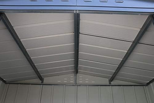 Duramax 8x6 Garden Shed Anthracite Grey Metal Outdoor Storage
