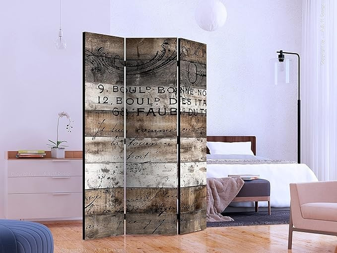 Soundproof Room Divider 3 Panel Folding Acoustic Screen 135x172cm Vintage Wood
