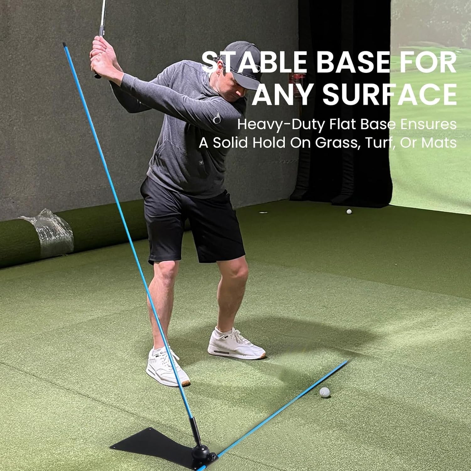 Golf Alignment Stick Practice Base Swing Iron Trainer Aid