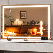 LED Vanity Mirror 105x75cm Dimmable Makeup Light with Touch Control