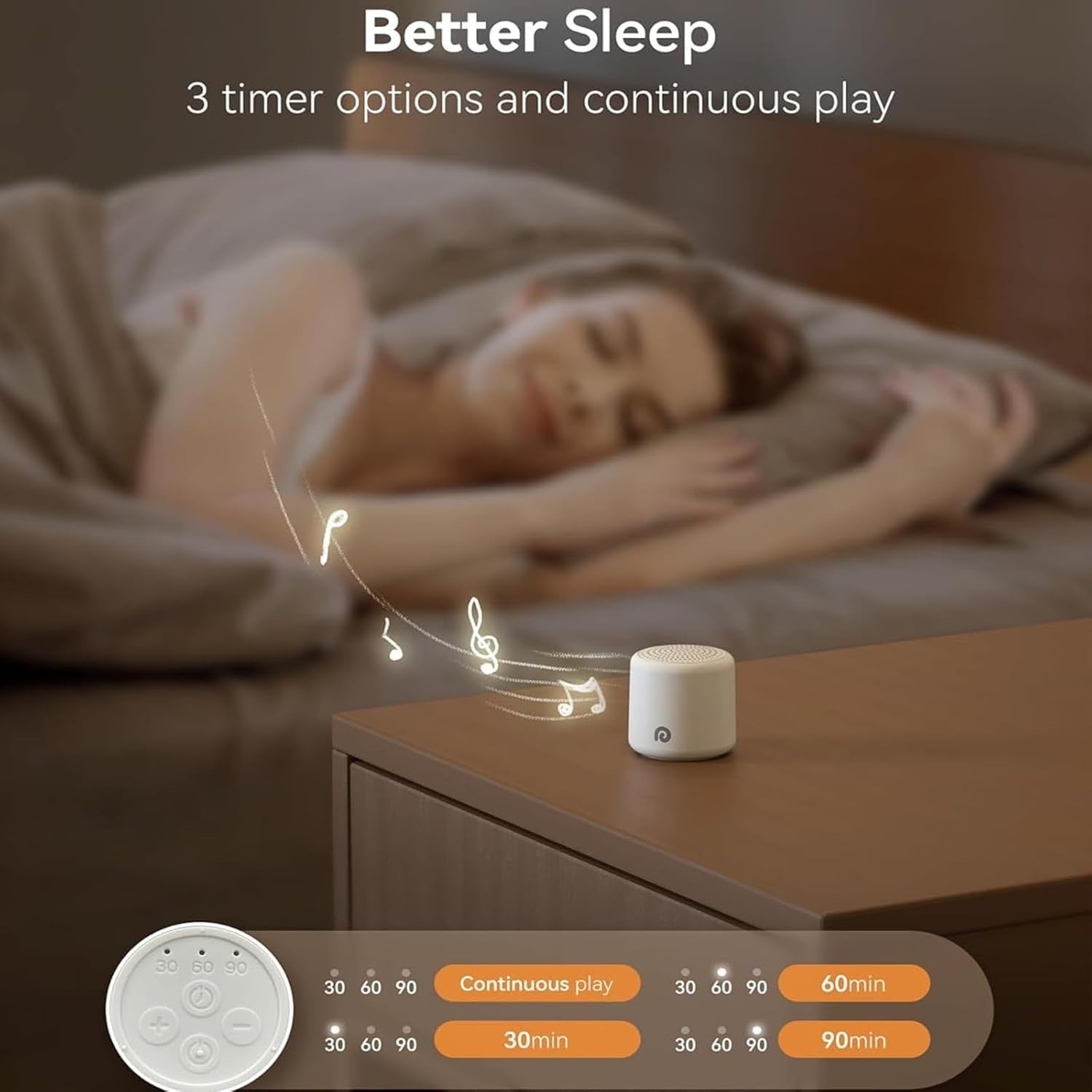 Portable White Noise Sound Machine Bluetooth Travel Speaker lemon yellow