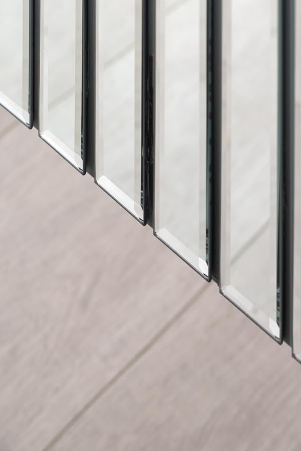 Luxury Mirrored Radiator Cover | Silver Glass Console Cabinet | Adjustable